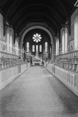 COLLEGE CHAPEL INTERIOR WITH STUDENTS